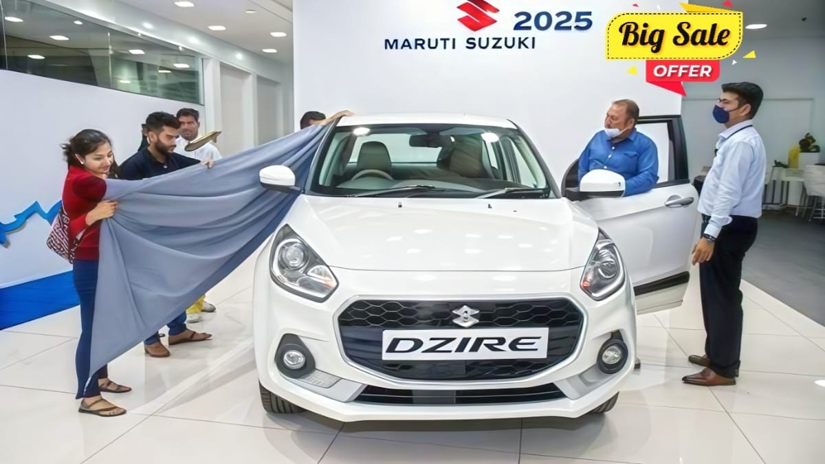 Maruti Dzire 2025 price, Maruti Dzire EMI ₹7,999, Maruti Dzire 2025 mileage, Maruti Dzire new model features, best sedan under 8 lakh EMI, Maruti Dzire 2025 launch details, Maruti Dzire petrol and CNG India