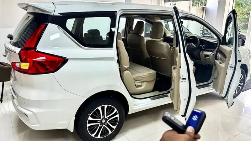 Maruti Suzuki Ertiga 2025, Maruti Ertiga new model, 7-seater family SUV, Ertiga 33 KM/L mileage, Maruti Ertiga sunroof, premium MPV India, Maruti Ertiga features 2025, Ertiga vs Innova, Maruti Ertiga review, best family SUV India 2025