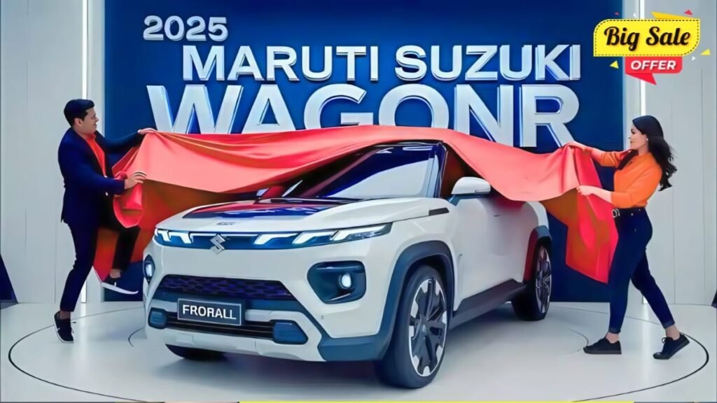 Maruti WagonR Premium 2025, WagonR 44 KMPL mileage, WagonR EMI ₹5990, WagonR down payment ₹12000, WagonR new model 2025, WagonR features, best mileage hatchback India 2025, Maruti Suzuki latest cars, affordable cars in India.